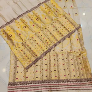 Tusar Silk Mekhela Sador with Heavy Guna & Floral Work