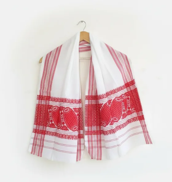 Pure Handloom 100% cotton Assamese gamusa