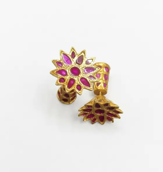 Thuriya Earrings – Traditional Assamese Lotus Design
