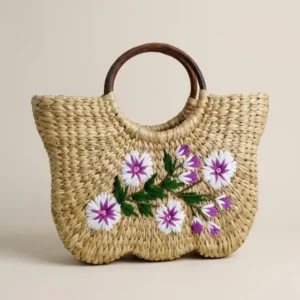 Embroidered Butterfly Handbag